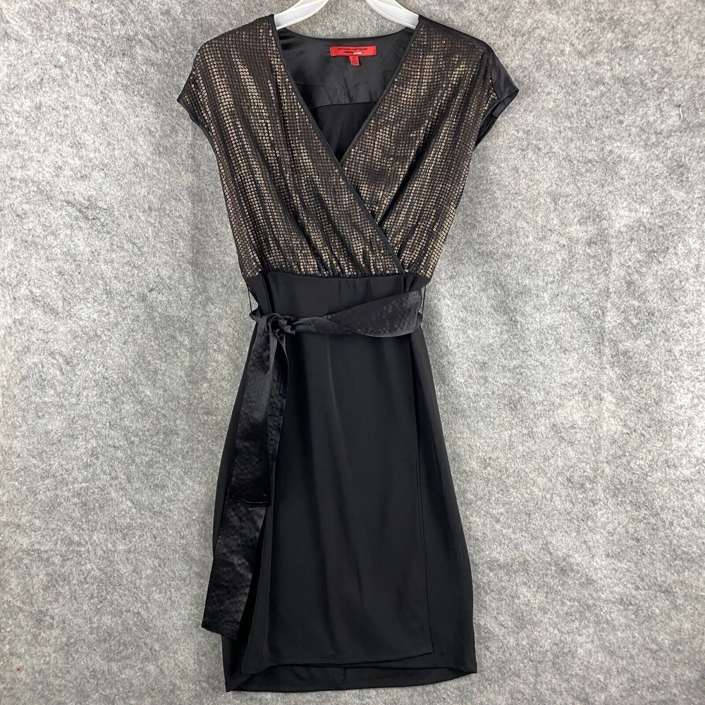 Narciso Rodriguez Wrap Dress XS Women's 100% Polyester Black Sleeveless